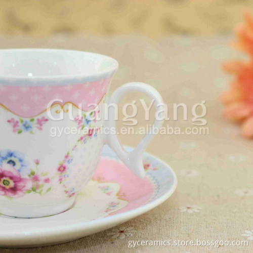 2015 New Coming New Bone China Printed Coffee Cups